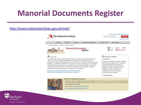 manorial documents register.